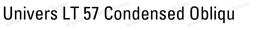 Univers LT 57 Condensed Oblique字体转换